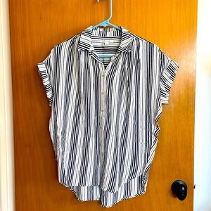 Madewell Central Shirt in Indigo Stripe